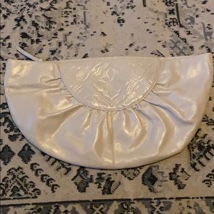 Oversized Hobo International white clutch
